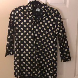 This metallic dot tunic would be perfect for holiday parties!